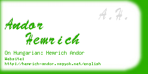 andor hemrich business card